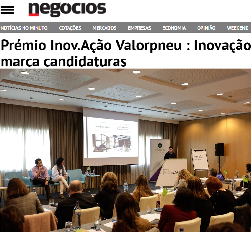 Jornal de Negócios publica notícia sobre a sessão de apresentação dos projetos